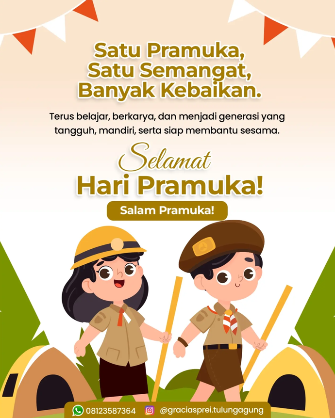 <p>Satu Pramuka, Satu Semangat, Banyak Kebaikan! S